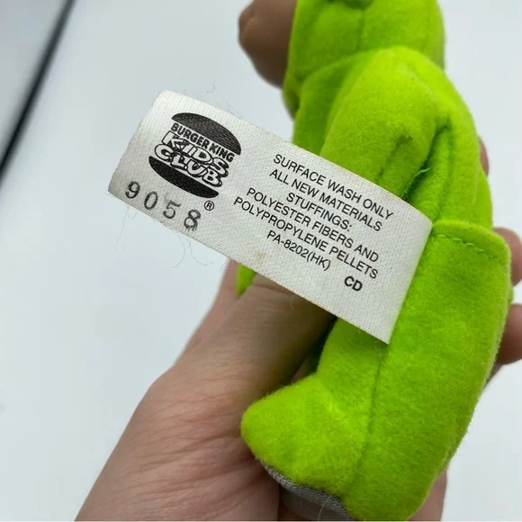 Vintage 1999 Burger Telletubbies Dipsy Green Stuffed Animal Keychain - Picture 5 of 7